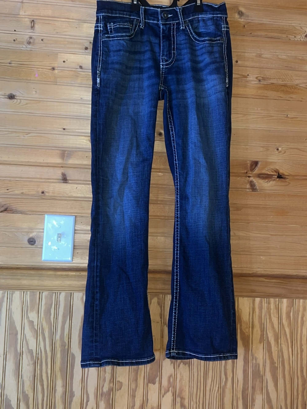 Buckle Dark Blue Men's Bootcut Jeans